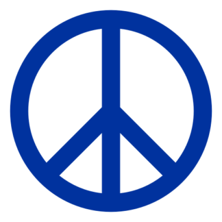 Peace Sign Decal (Blue)